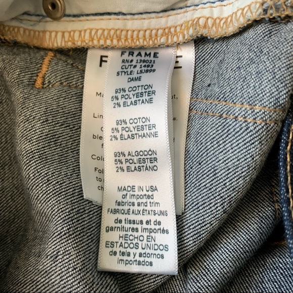 NEW FRAME Le Skinny de Jeanne Jeans Dame Dark Blue Stretch 24 - Picture 11 of 12